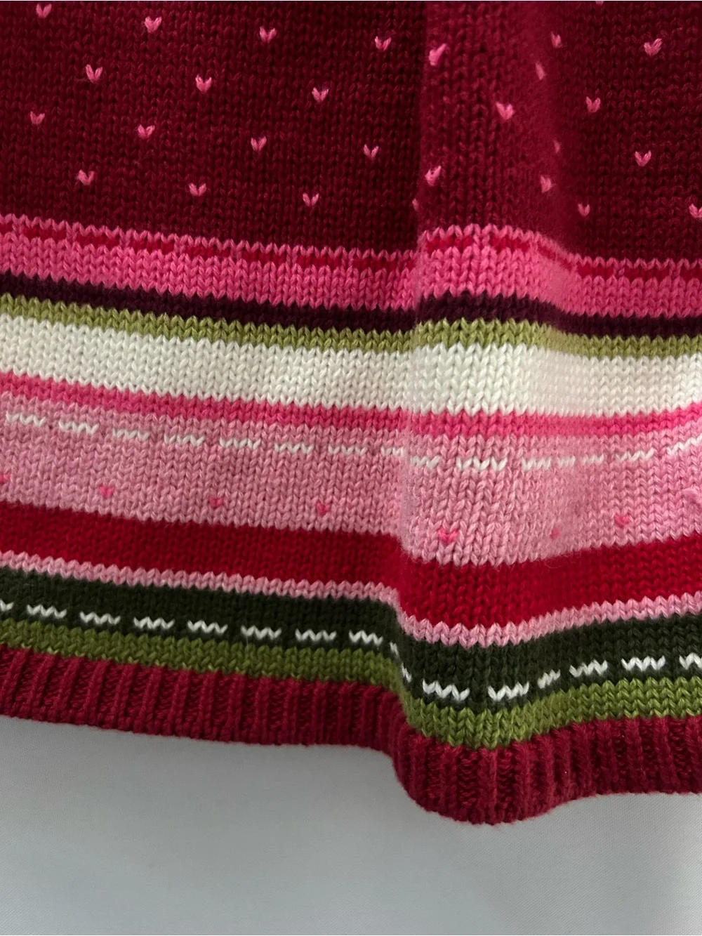 12 Gymboree Girls Knit Skirt - Deep Berry with Light Pink heart Detail